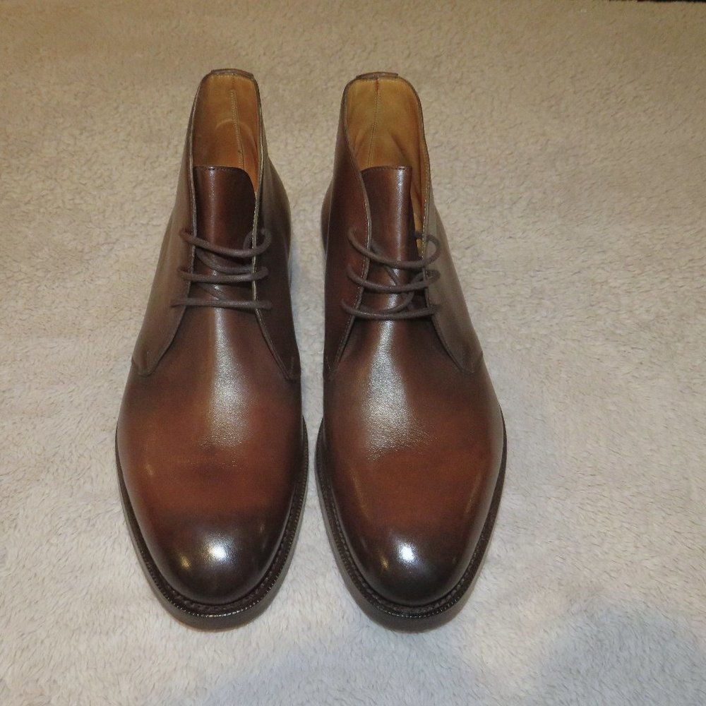 Edward Green Banbury Dark Oak Brown Leather Chukka Boots 8.5 E NWB